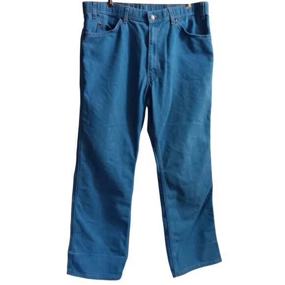 Vintage 80's Mens Levi's Bootcut Jeans 36x29 Soft Denim Embroidered Pocket USA - Picture 12 of 13